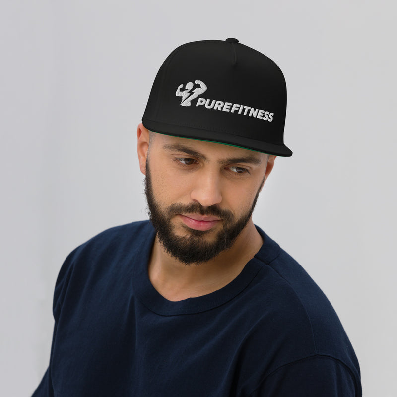 Indlæs billede i Gallery Viewer, Purefitness Snapback (Sort m. Hvidt logo)
